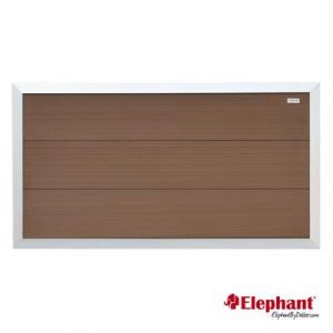 Schutting Forte 40x1800x930mm halfhoog bruin/aluminium kader