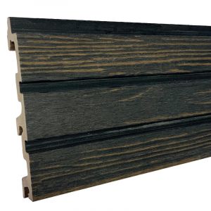 Gevelbekl. Stripes S Driftwood Black 24,5x142(163)x5900mm