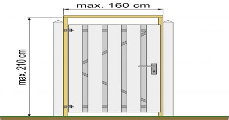 Tuindeurkozijn gesch grenen max 160cm B groen geimp