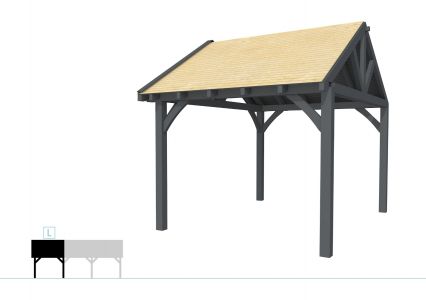 zadeldak Excl Modulair vuren L-deel XXL/C 307x399cm antra