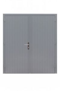 Dichte deur hardhout dubbel Prestige 202x221cm grijs gegr