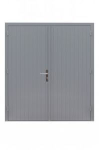 Dichte deur hardhout dubbel Prestige 202x221cm grijs gegr