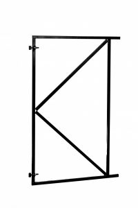 Verstelbaar stalen poortframe 100x155cm zwart gecoat