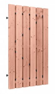 Douglas gesch deur op zwart frame 16mm 100x190cm onbe
