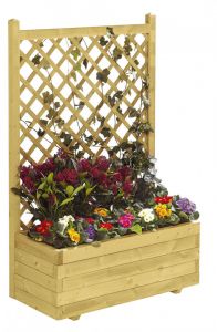 Bloembak met rechttrellis 140x90x30cm (HxBxD)