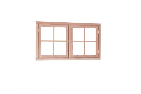 Douglas dubbel uitzetraam 140x81cm onbe
