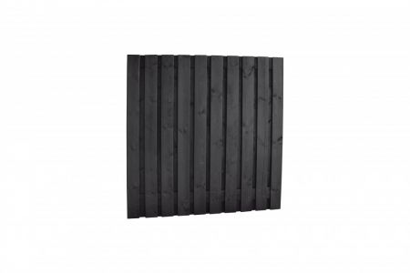 Naaldhout gesch tuinscherm 21-p 15mm 180x180cm zwart