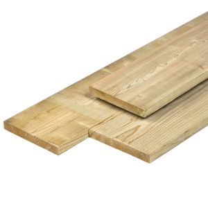 Sample: Plank NE Vuren Groen Geimp Geschaafd 18x145mm
