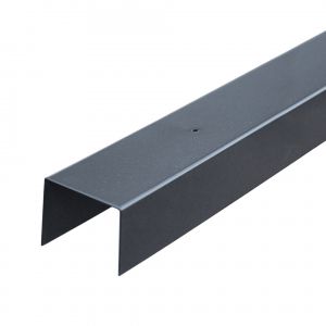 Zwart U-profiel betonsysteem Afdekkap 50mm