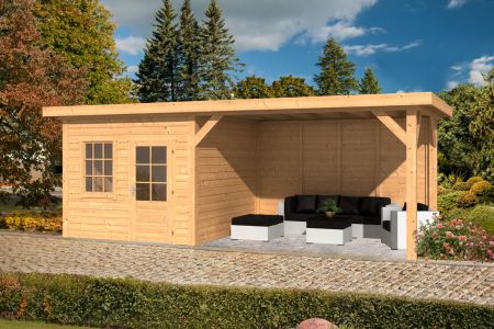 DHZ Plat dak Holten 690X300X262cm Potdeksel onbehandeld