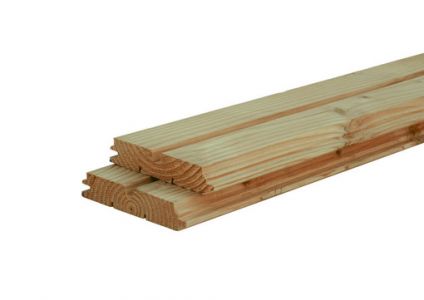 Douglas geschaafd rhombusprofiel 2,8x14,0x300cm groen geimp