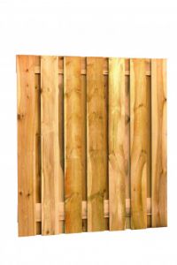 Grenen fijnbezaagd plankenscherm 15-planks 20 mm, 180 x 200 