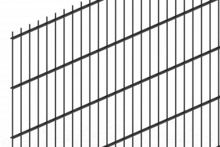 Hillfence metalen scherm dubbele staafmat 200x103cm zwart