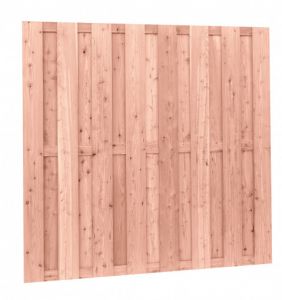 Douglas fijnbezaagd tuinscherm 15 mm 180x180cm onbe