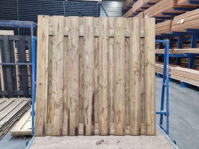OP=OP Tuinscherm douglas geschaagd groen geimpr. 180cm