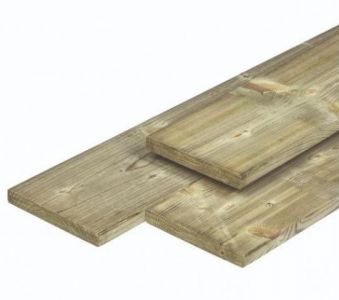 Plank Midden-Europees Grenen Groen Geïmpregneerd 15x140mm