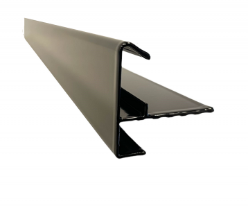 op=op Aluminium daktrim recht Zwart Ral 9005 35/35 2500mm