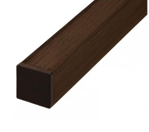 Paal Composiet Basic Donkerbruin 68x68x2700mm