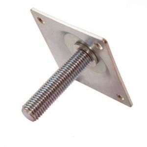 Hoogteverstelling deluxe RVS M16 plaat 8x8cm