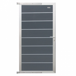 WPC-rock-grey deur Modular met alu liggers 40x900mm