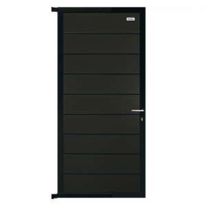 WPC-antraciet tuindeur Modular met alu-antra ligger 40x900mm