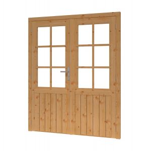 op=op Douglas paneeldeur dubbel 2x730x1930mm+kozijn