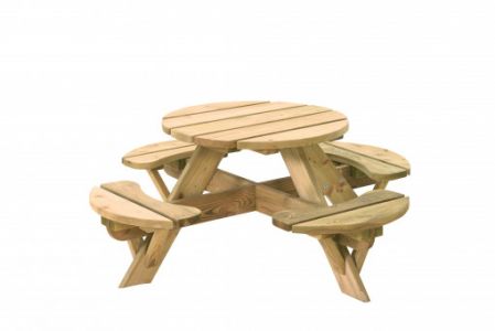 Kinderpicknicktafel rond Jimmy doorsnede blad 63cm