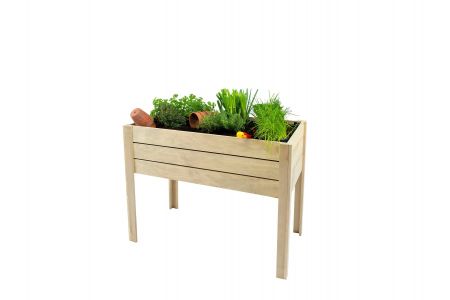 Minigarden op poten grenen 80x100x50cm (HxBxD) groen geimpr