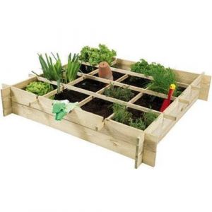 Minigarden grenen 20x90x90cm (HxBxD) groen geimpregneerd