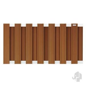 WPC-bruin scherm Design recht met alu liggers 1800x930mm