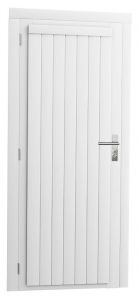 Vuren Enkele Dichte Deur LD 90x201cm wit gesp