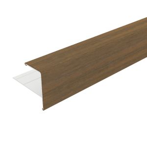 alu eindprofiel rhombus tbv wand planken 5x5x300cm Teak