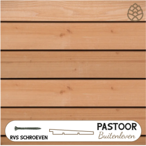 Plankenset enkel zweeds onbehandeld douglas 195mm 200x224cm