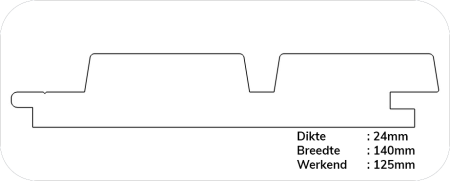 Thermo Fraké Duo Rhombus 20x140x1000mm