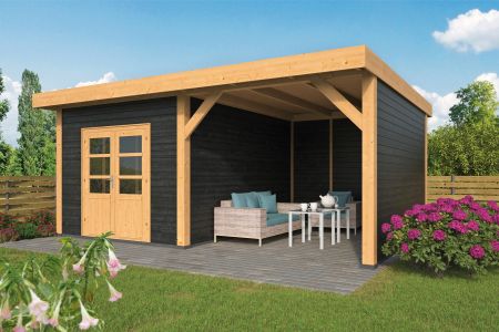 DHZ Plat dak Raalte douglas 600x410cm zwart gespoten