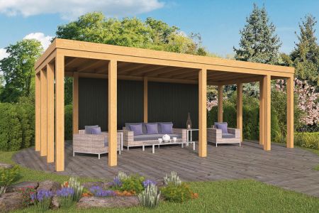 DHZ Plat dak Brammelo geschaafd douglas 750x355cm zwart gesp