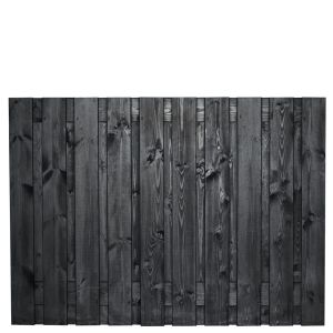 Tuinscherm Stuttgart 130x180cm zwart gespoten grenen