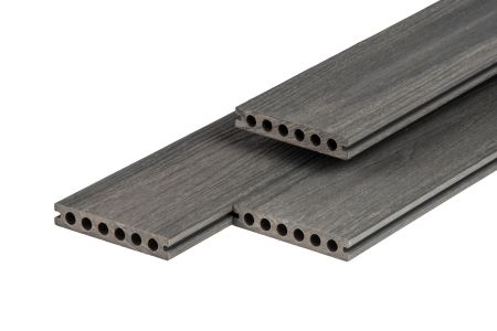 Composiet vlonderplank 2,3x13,8cm semi-massief Dark Grey