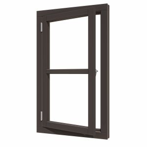 Douglas luxe steellook vleugelraam enkel LD 648x1175 zwart