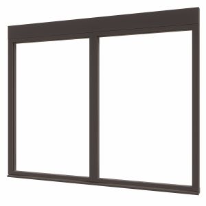 Douglas luxe steellook-BW-glaswand E-00 1980x1600 zwart
