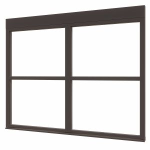 Douglas luxe steellook-BW-glaswand E-01 1980x1600 zwart