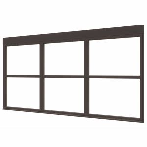 Douglas luxe steellook-BW-glaswand L-01 2980x1600 zwart