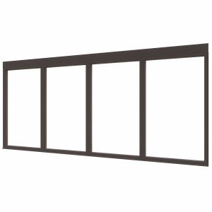 Douglas luxe steellook-BW-glaswand O-00 3480x1600 zwart