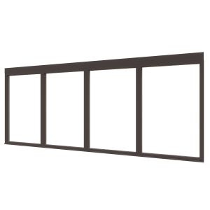 Douglas luxe steellook-BW-glaswand Z-00 3935x1600 zwart