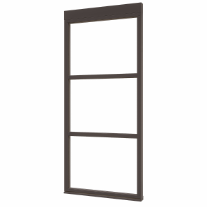 Douglas luxe steellook glaswand C-02 1004x2300 zwart