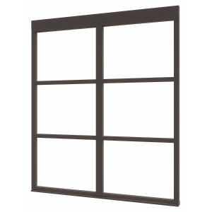 Douglas luxe steellook glaswand P-02 1980x2300 zwart