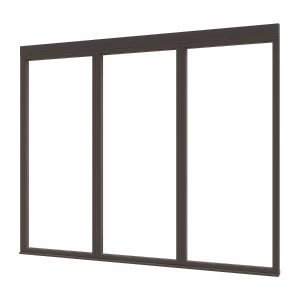 Douglas luxe steellook glaswand R-00 2980x2300 zwart