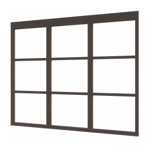 Douglas luxe steellook glaswand R-02 2980x2300 zwart