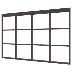 Douglas luxe steellook glaswand T-02 3480x2300 zwart