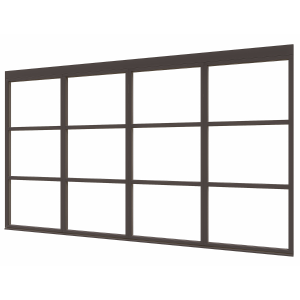Douglas luxe steellook glaswand V-02 3935x2300 zwart